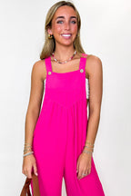 Terrific Timing Button Sling Wide Leg Jumpsuit - Madison and Mallory