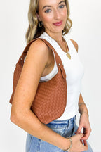 Textured Tempo Woven Weave Underarm Shoulder Bag - Madison and Mallory