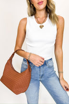 Textured Tempo Woven Weave Underarm Shoulder Bag - Madison and Mallory