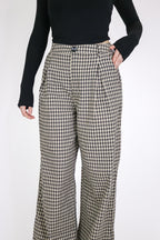 The Check Study Gingham Plaid Pleated Pants