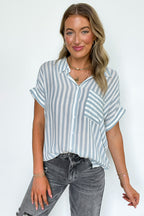 The Hamptons Striped Short Sleeve Shirt - FINAL SALE - Madison and Mallory