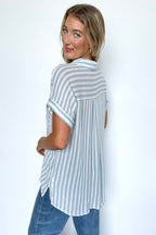 The Hamptons Striped Short Sleeve Shirt - FINAL SALE - Madison and Mallory
