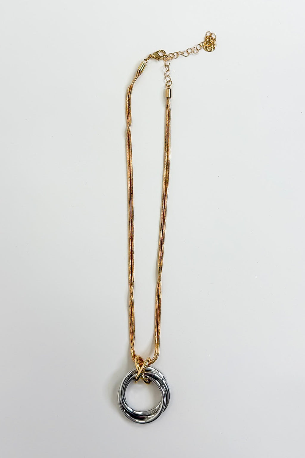 The Intertwine Two-Toned Wrap Spiral Chain Necklace - Madison and Mallory