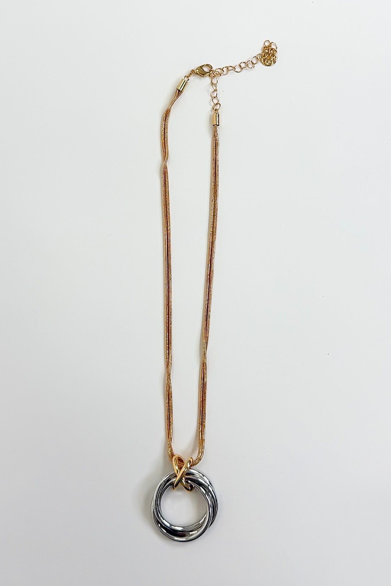 The Intertwine Two-Toned Wrap Spiral Chain Necklace - Madison and Mallory