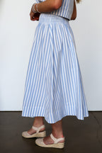 The Stripe Edit Smocked Maxi Skirt - Madison and Mallory