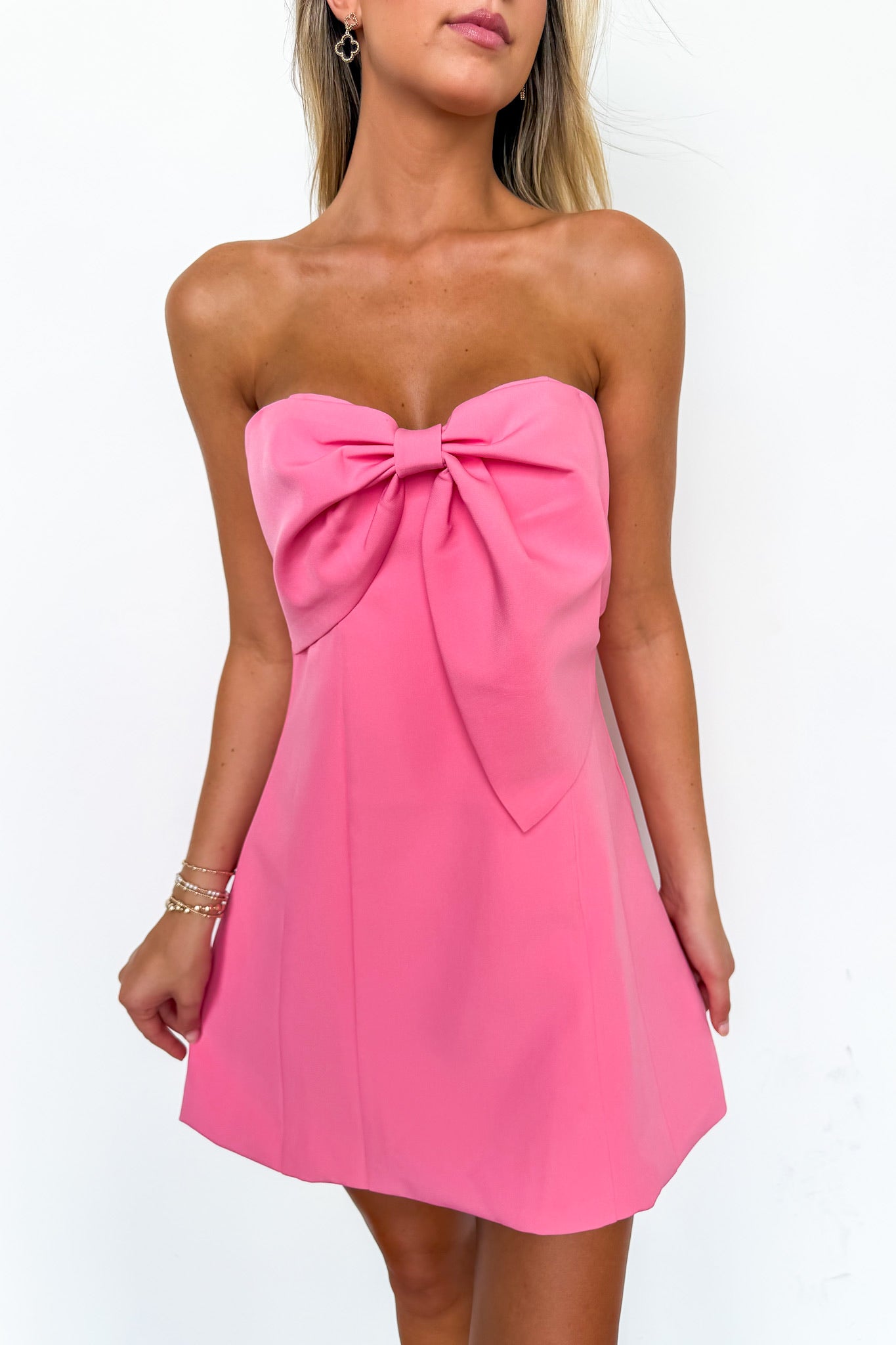 The Bow Affair Strapless Dress - Madison and Mallory