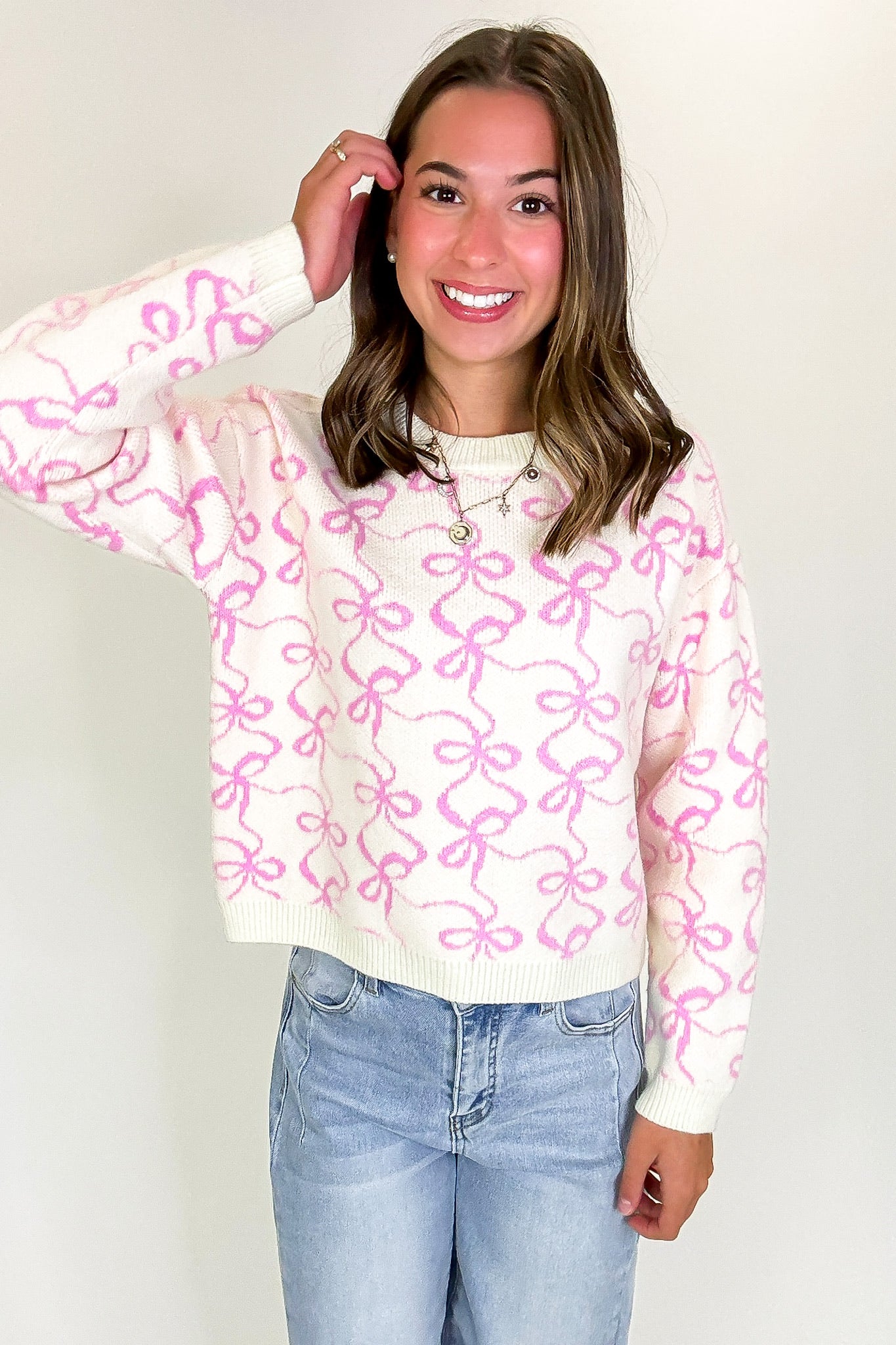 The Bowline Jacquard Knit Relaxed Crop Sweater - Madison and Mallory