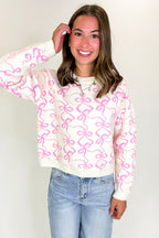 The Bowline Jacquard Knit Relaxed Crop Sweater - Madison and Mallory