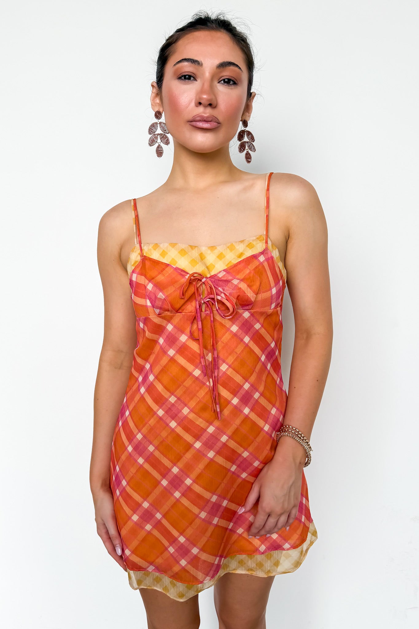 red check mini dress Picnic Stroll Red Gingham Mini Dress | Trendy Women's Dress