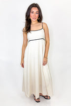 The Contrast Charm Empire Waist Maxi Dress - Madison and Mallory
