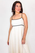 The Contrast Charm Empire Waist Maxi Dress - Madison and Mallory
