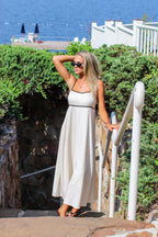 The Contrast Charm Empire Waist Maxi Dress - Madison and Mallory