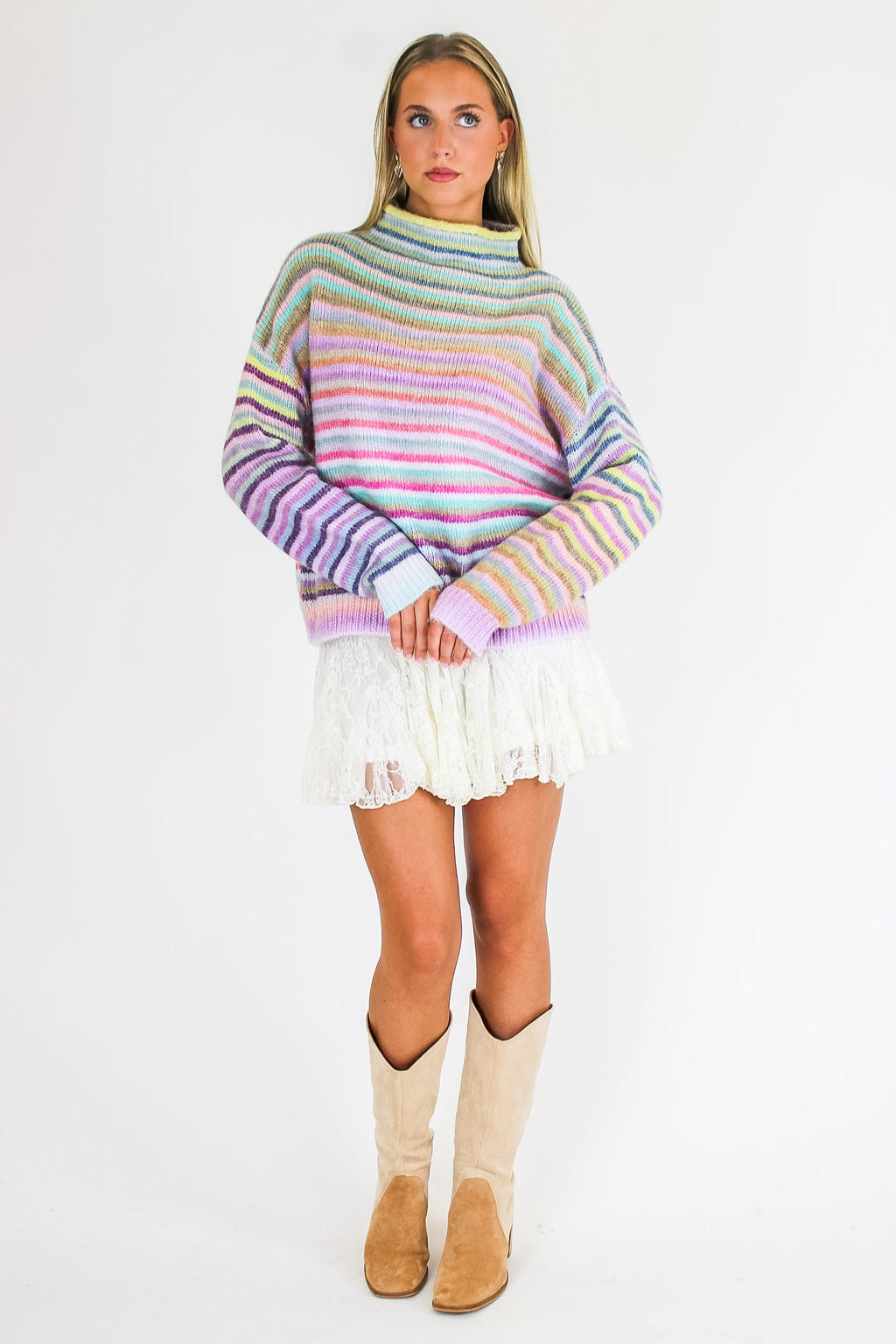 The Cozy Color Striped Sweater - Madison and Mallory