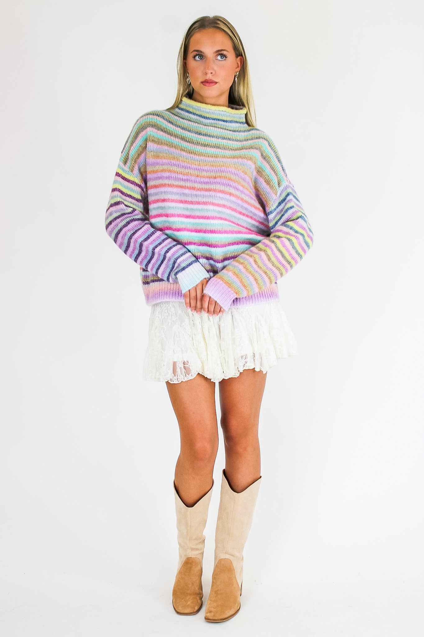 The Cozy Color Striped Sweater - Madison and Mallory