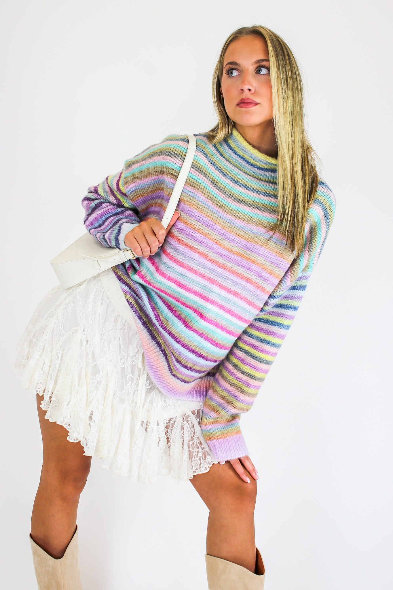 The Cozy Color Striped Sweater - Madison and Mallory