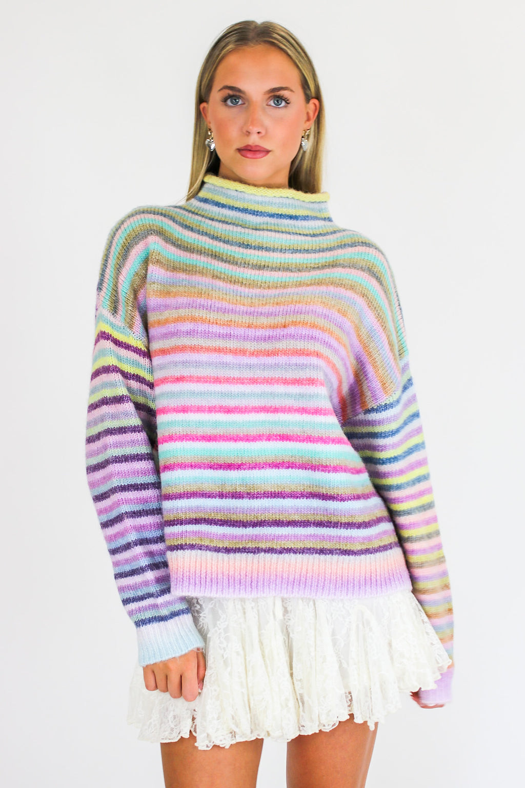The Cozy Color Striped Sweater - Madison and Mallory