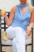 The Dot & Drape Halter Scarf Top - Madison and Mallory