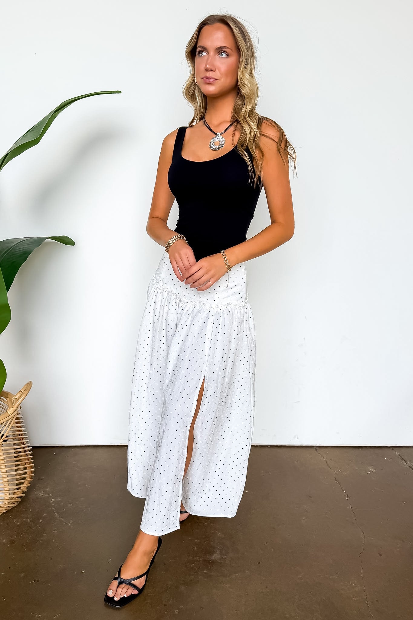 The Dot Edit Maxi Skirt - Madison and Mallory