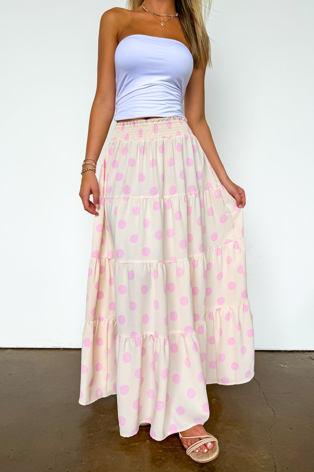 The Dot Story Tiered Maxi Skirt - Madison and Mallory