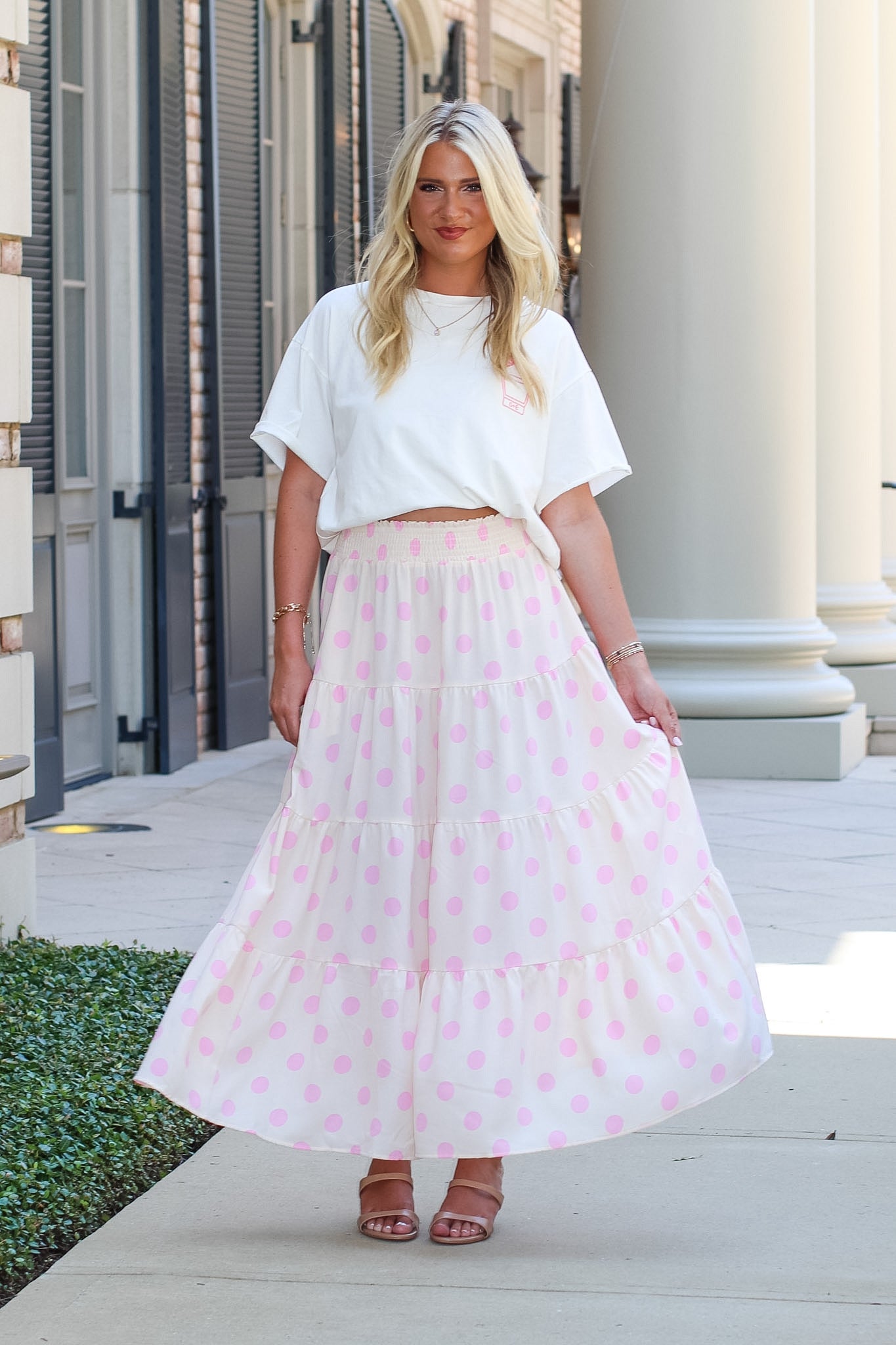 The Dot Story Tiered Maxi Skirt - Madison and Mallory