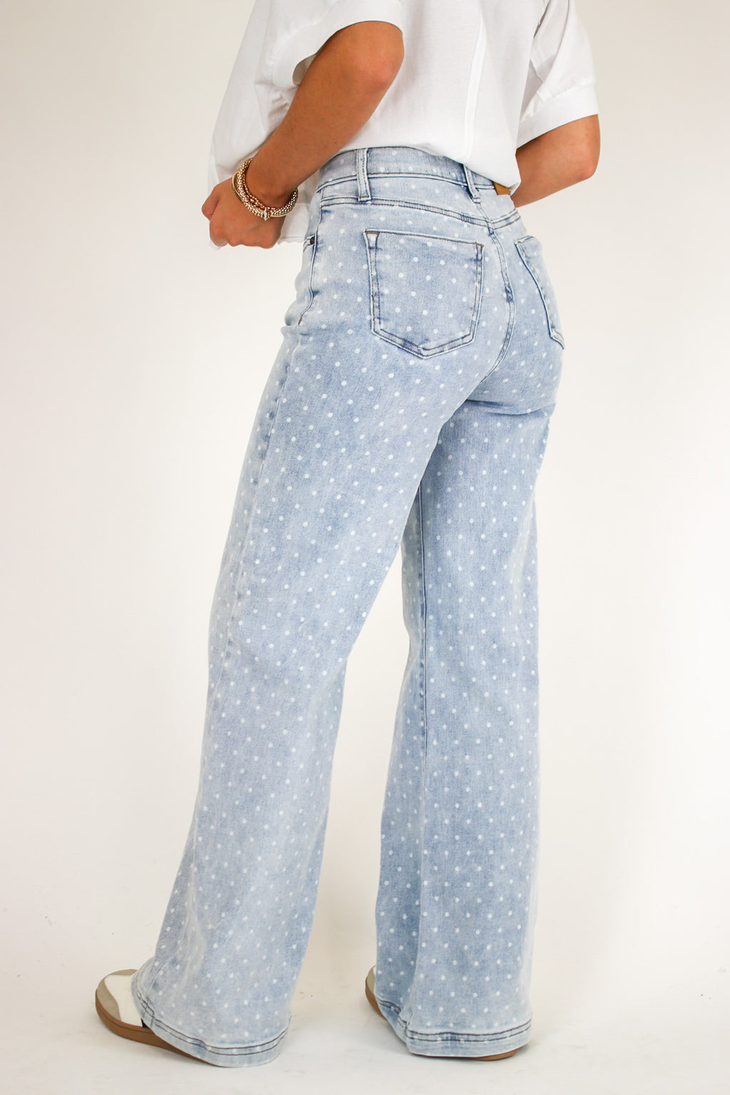 The Dot Theory High Rise Wide Leg Jeans - Madison and Mallory