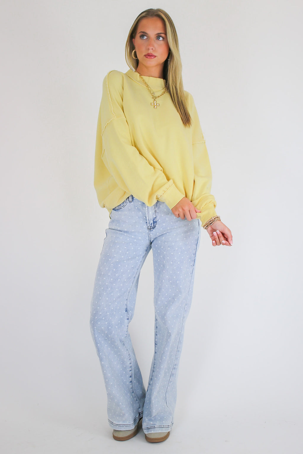 The Dot Theory High Rise Wide Leg Jeans - Madison and Mallory