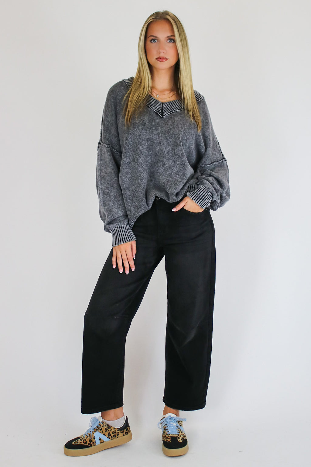 The Easy Edge V-Neck Sweater - Madison and Mallory