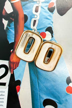 Off White The Edge Edit Enamel Rectangle Cutout Stud Earrings - Madison and Mallory