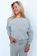 The Edge Mode Raw Edge Detail Burnout Sweatshirt and Wide Leg Pants - Madison and Mallory