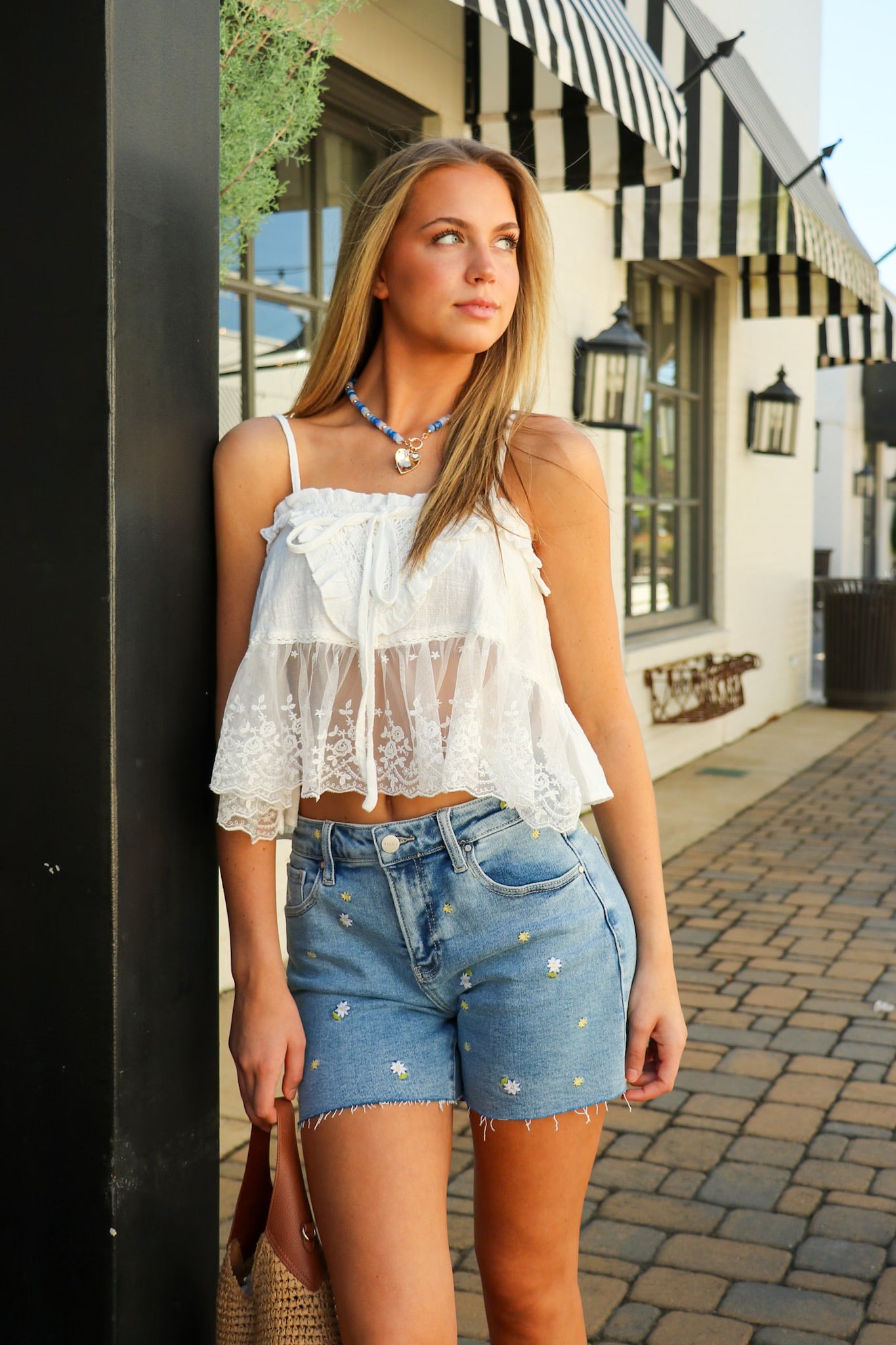 The Ethereal Air Flowy Lace Tank Top - Madison and Mallory