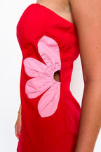 The Flora Luxe Appliqué Tube Dress - Madison and Mallory
