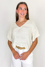 In the Haze Blend Melange Relaxed Top - Madison and Mallory