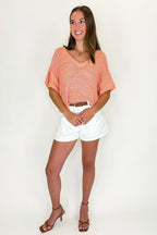 In the Haze Blend Melange Relaxed Top - Madison and Mallory