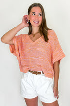 In the Haze Blend Melange Relaxed Top - Madison and Mallory