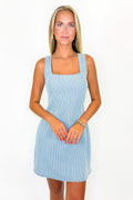 Denim / S The Line Up Denim Front Hook Mini Dress - Madison and Mallory