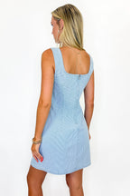 The Line Up Denim Mini Dress - Madison and Mallory