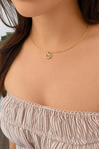 Gold The Luxe Cut Bezel CZ Necklace - Madison and Mallory