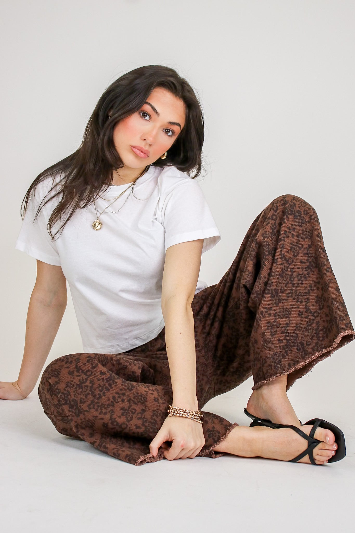 The Luxe Prowl Animal Print Pleated Pants