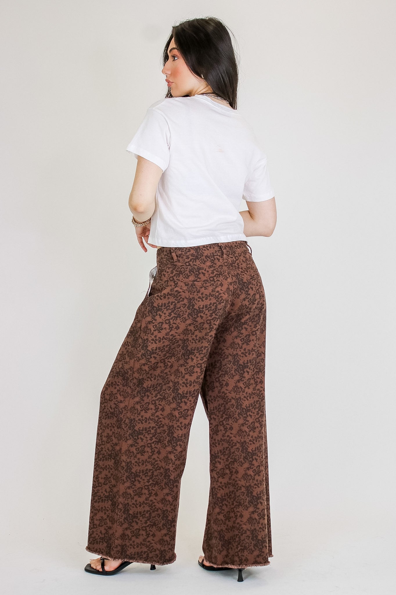 The Luxe Prowl Animal Print Pleated Pants
