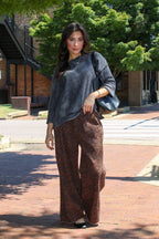 The Luxe Prowl Animal Print Pleated Pants - Madison and Mallory