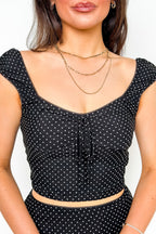 The Modern Dot Midi Skirt and Ruched Top - Madison and Mallory
