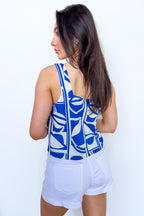 The Mosaic Geo Square Neck Tank Top - Madison and Mallory
