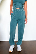 The Off Duty Wrap-Front Top And Jogger Set - Madison and Mallory