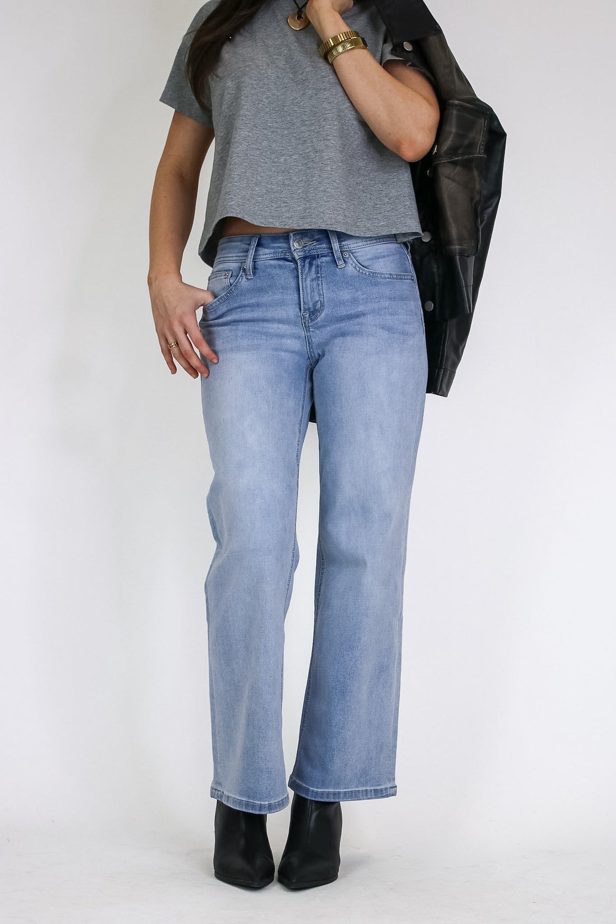The Open Hour Wide Leg Ankle Jeans - Madison and Mallory