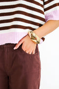 Gold The Polished Dome Bangle Bracelet - Madison and Mallory