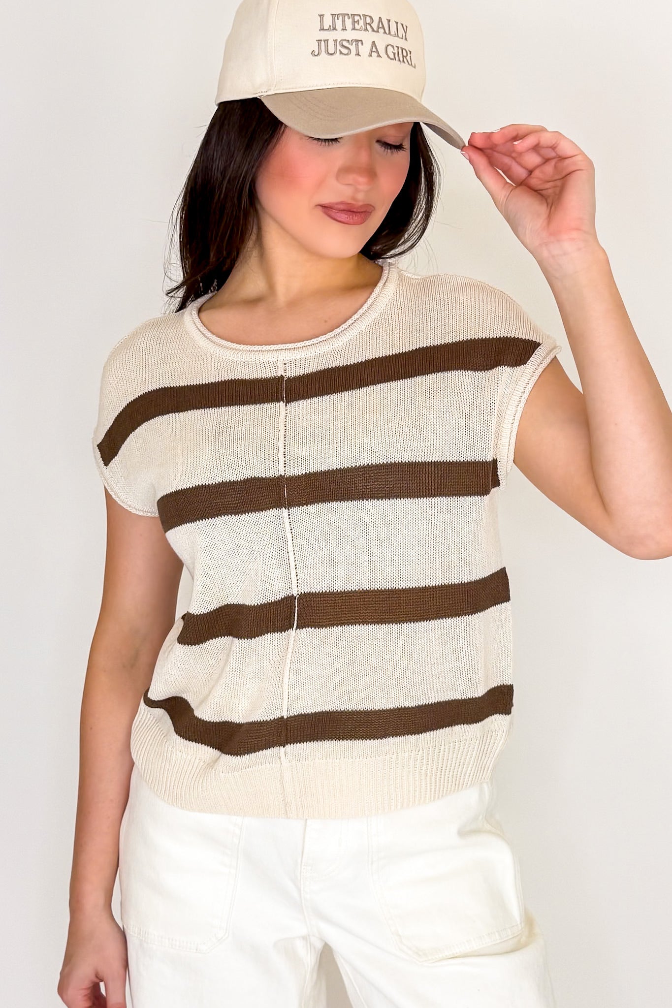 The Polished Seam Striped Knit Top