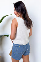 The Refined Knit Button Vest Top - Madison and Mallory