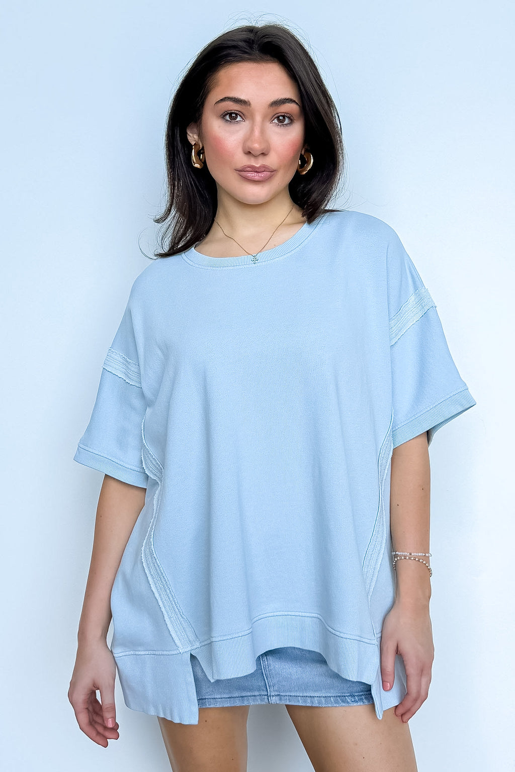 Light Blue / S The Soft Serve Oversized Sweatshirt - Madison and Mallory