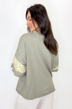 The Starlit Bloom Contrast Relaxed Top - Madison and Mallory
