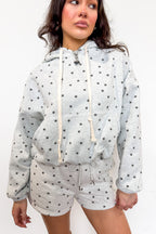 S / Heather Gray Star The Starry Lounge Print Hoodie - Madison and Mallory